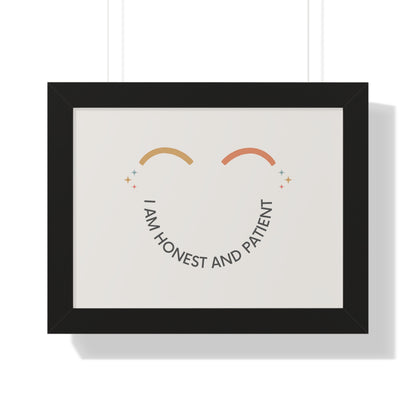 I Am Honest And Patient - Kids Framed Art