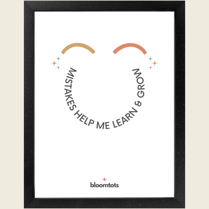 Mistakes Help Me Learn & Grow - Kids Framed Art