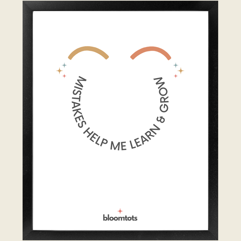 Mistakes Help Me Learn & Grow - Kids Framed Art