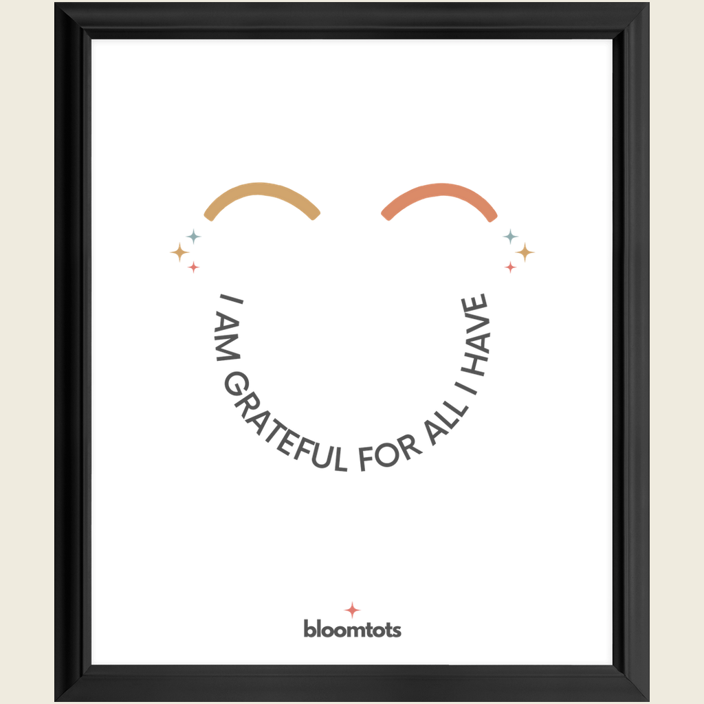 I Am Grateful For All I Have - Kids Framed Art