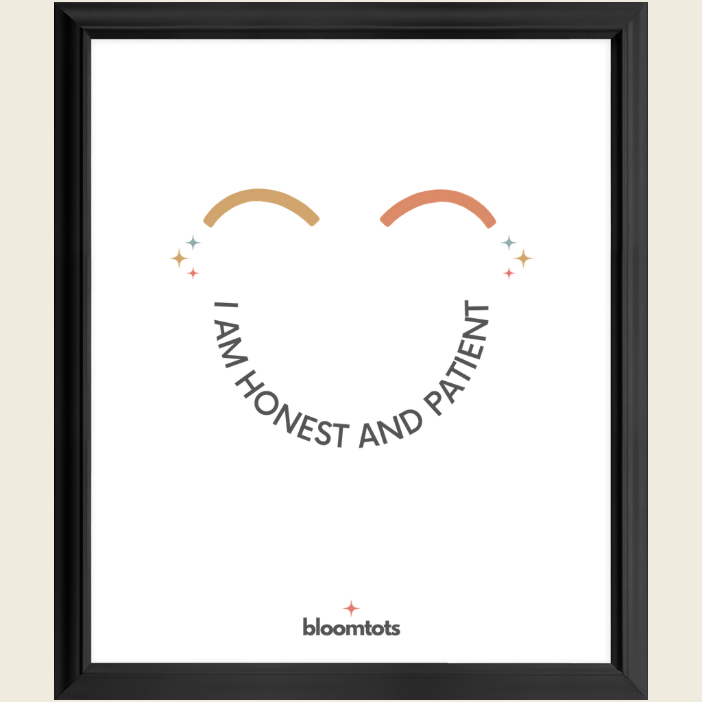 I Am Honest And Patient - Kids Framed Art