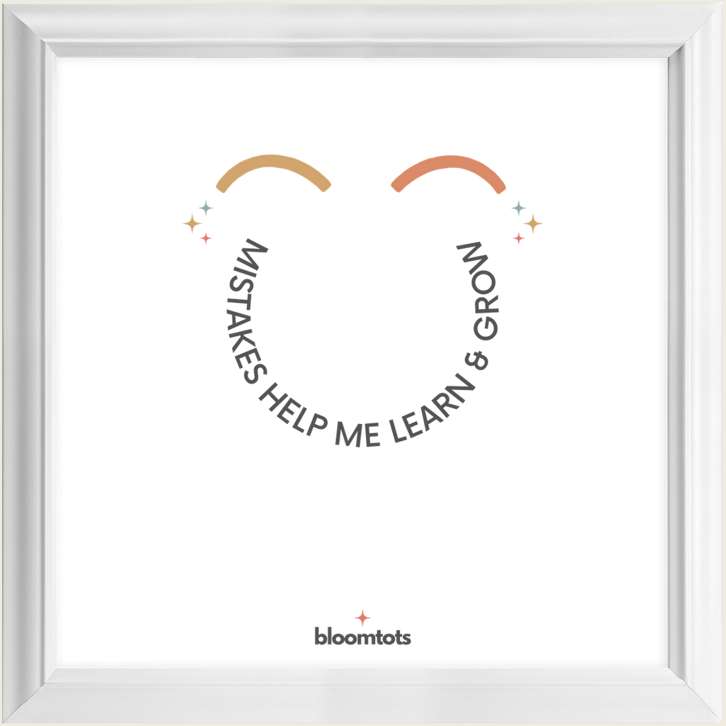 Mistakes Help Me Learn & Grow - Kids Framed Art