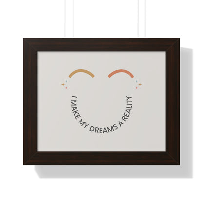 I Make My Dreams A Reality - Kids Framed Art