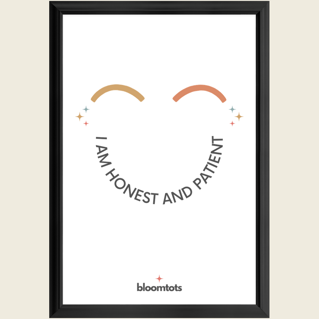 I Am Honest And Patient - Kids Framed Art