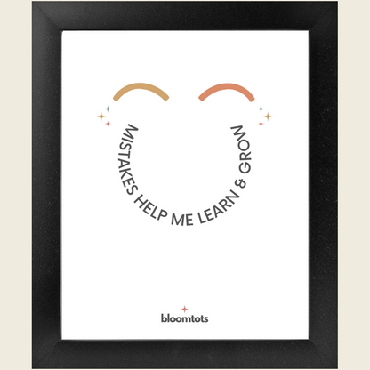 Mistakes Help Me Learn & Grow - Kids Framed Art