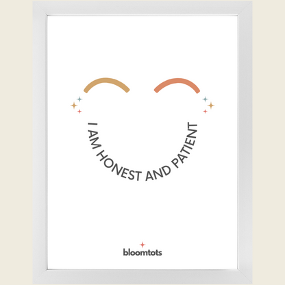 I Am Honest And Patient - Kids Framed Art