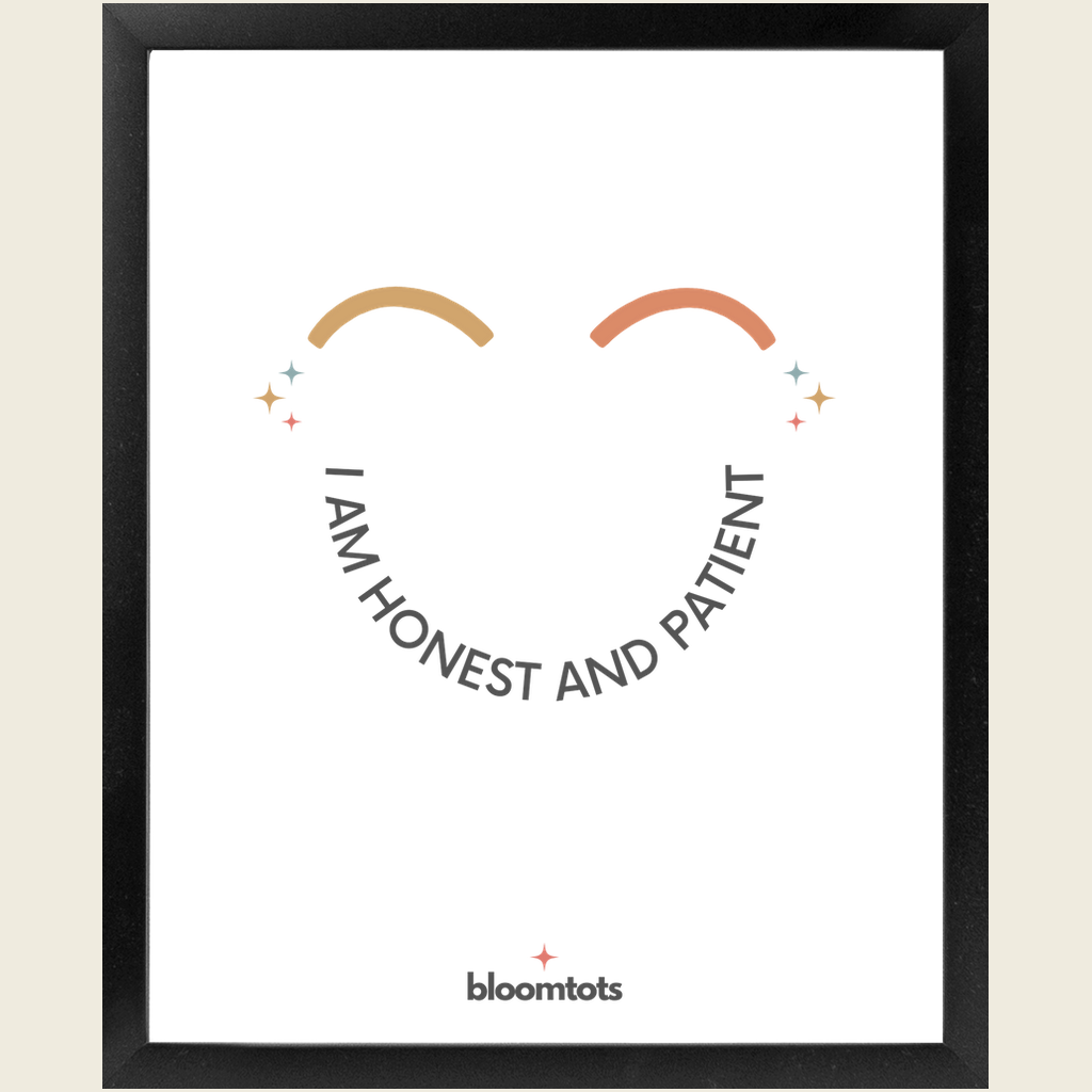 I Am Honest And Patient - Kids Framed Art