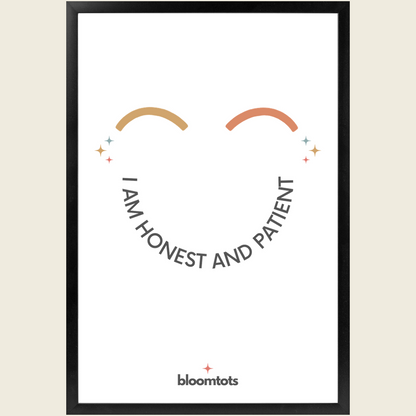 I Am Honest And Patient - Kids Framed Art