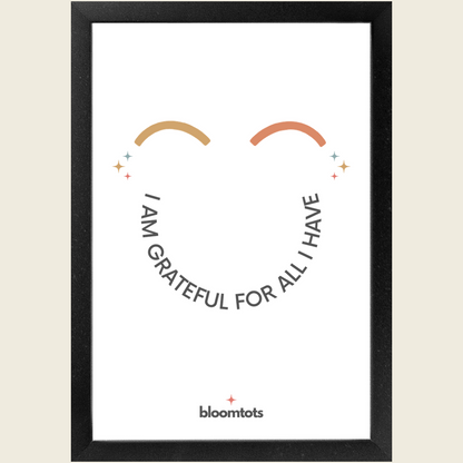 I Am Grateful For All I Have - Kids Framed Art