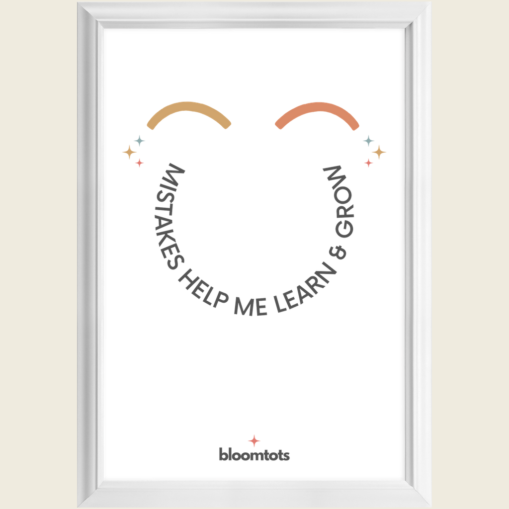 Mistakes Help Me Learn & Grow - Kids Framed Art