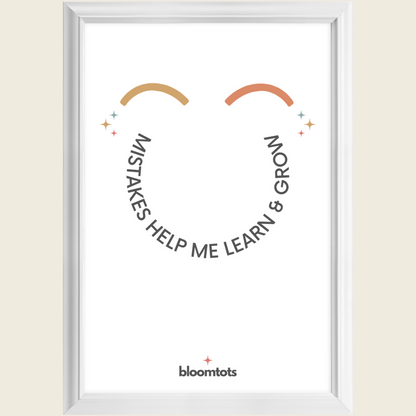 Mistakes Help Me Learn & Grow - Kids Framed Art