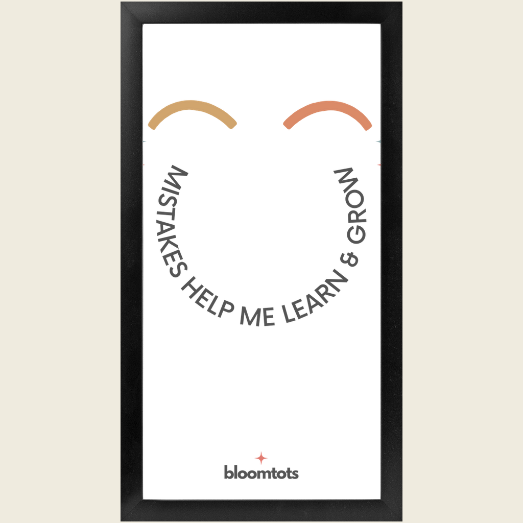 Mistakes Help Me Learn & Grow - Kids Framed Art