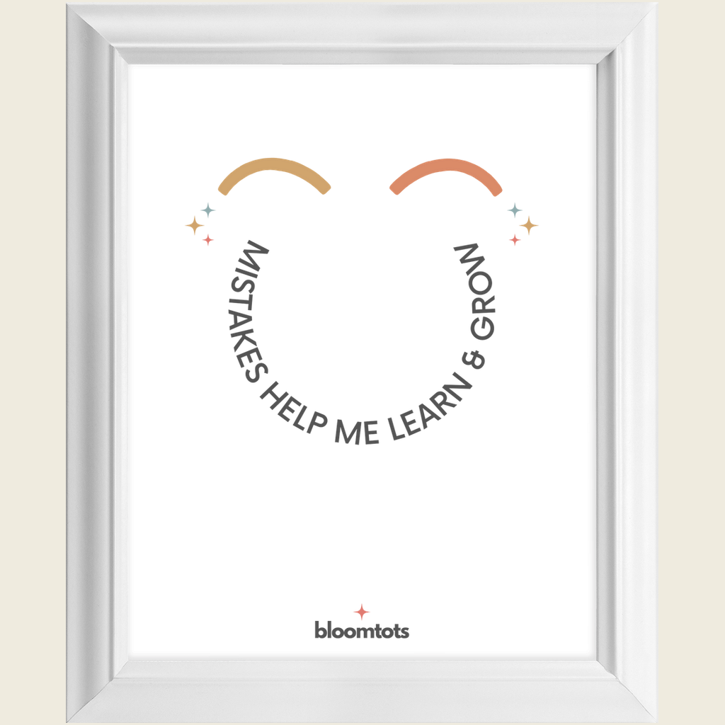 Mistakes Help Me Learn & Grow - Kids Framed Art