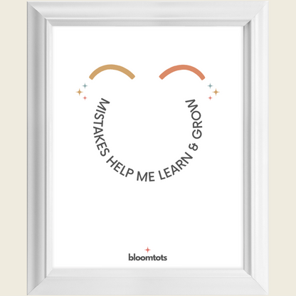 Mistakes Help Me Learn & Grow - Kids Framed Art