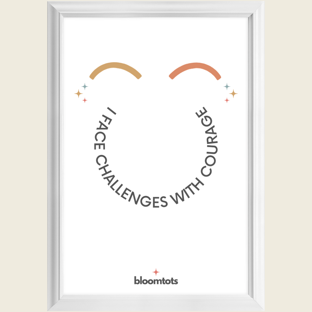 I Face Challenges With Courage - Kids Framed Art