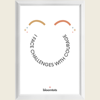 I Face Challenges With Courage - Kids Framed Art