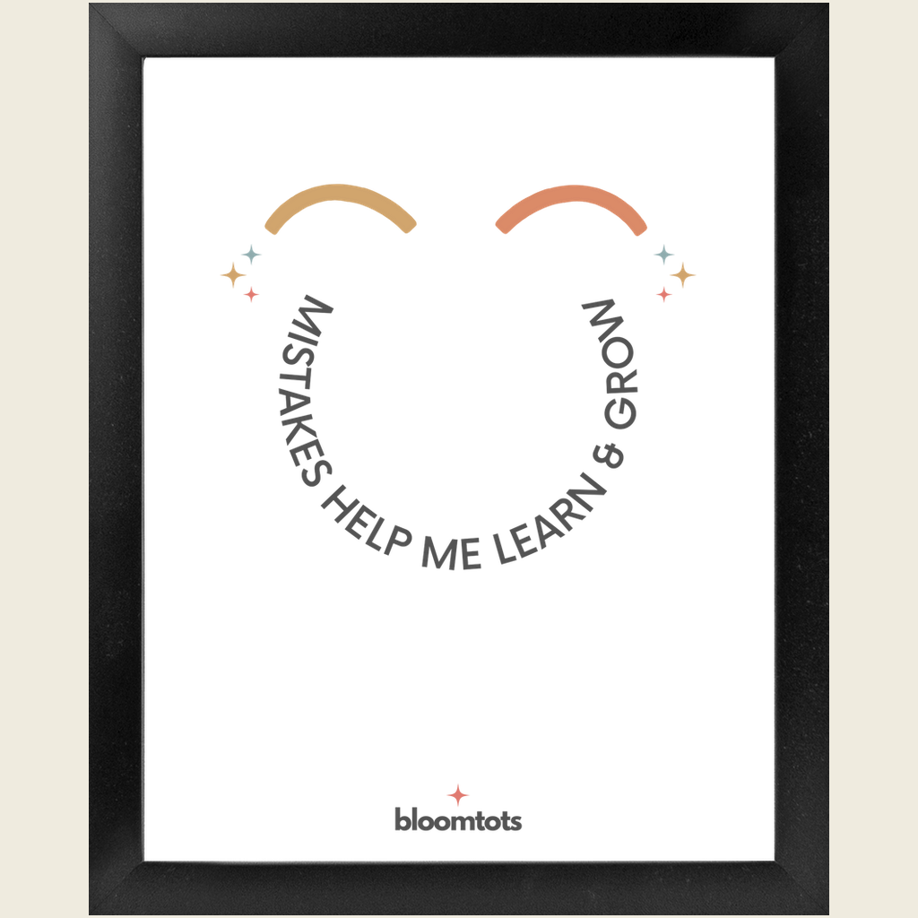 Mistakes Help Me Learn & Grow - Kids Framed Art