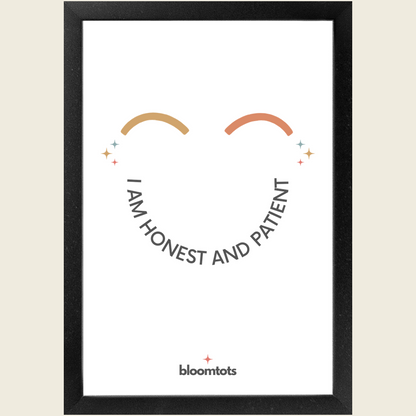 I Am Honest And Patient - Kids Framed Art