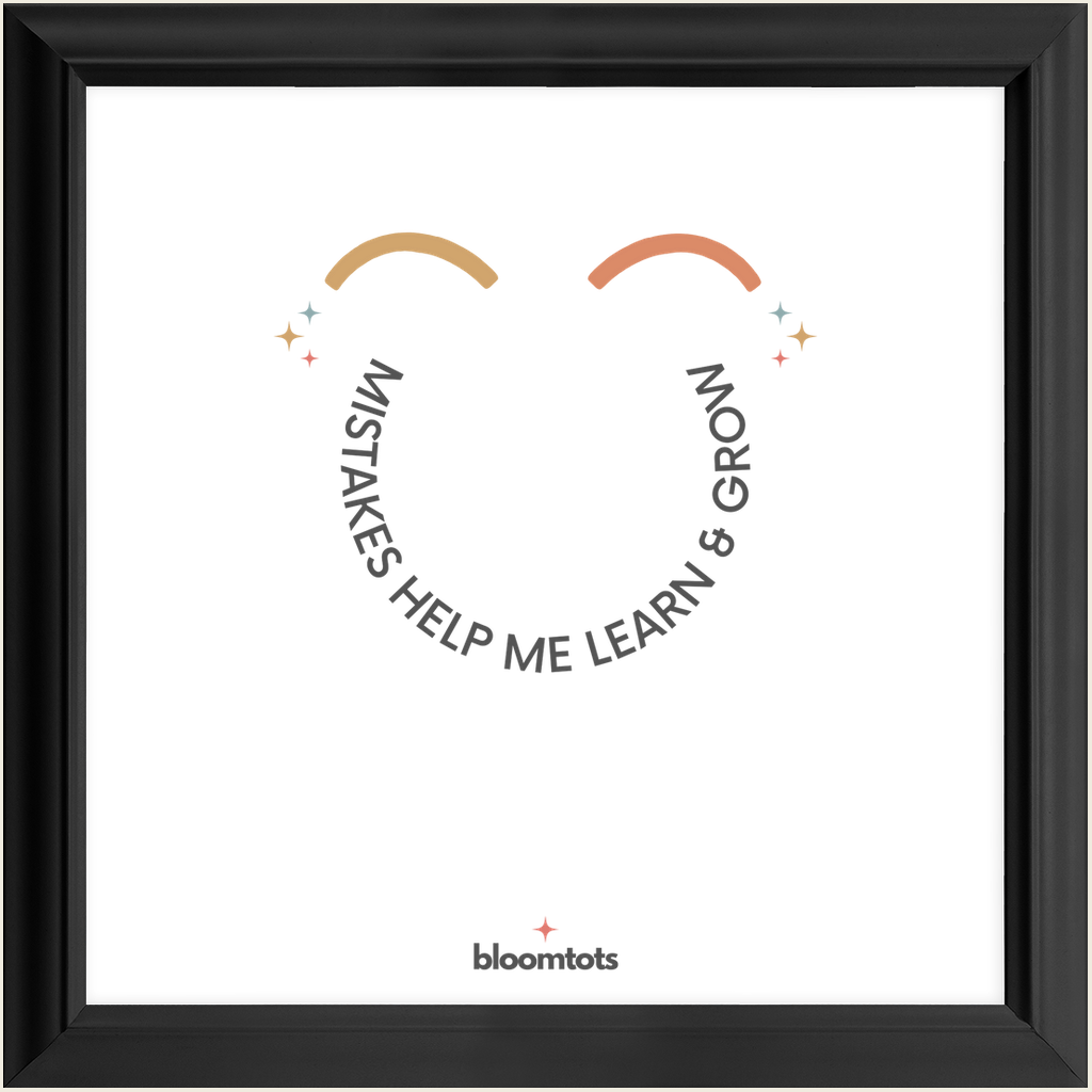 Mistakes Help Me Learn & Grow - Kids Framed Art