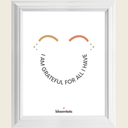 I Am Grateful For All I Have - Kids Framed Art