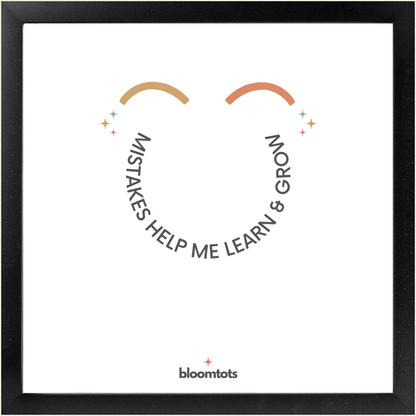 Mistakes Help Me Learn & Grow - Kids Framed Art