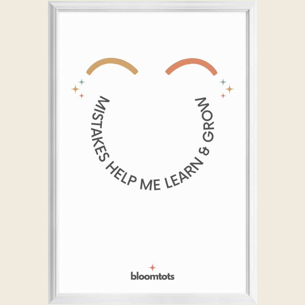 Mistakes Help Me Learn & Grow - Kids Framed Art