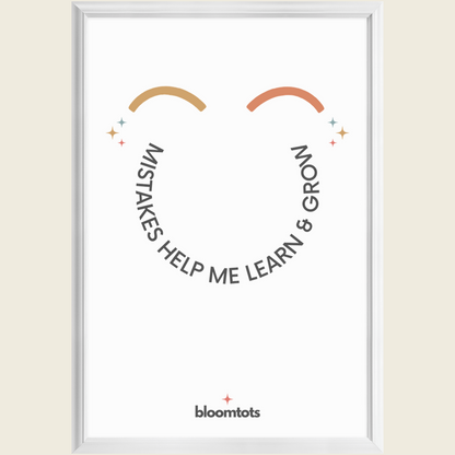 Mistakes Help Me Learn & Grow - Kids Framed Art