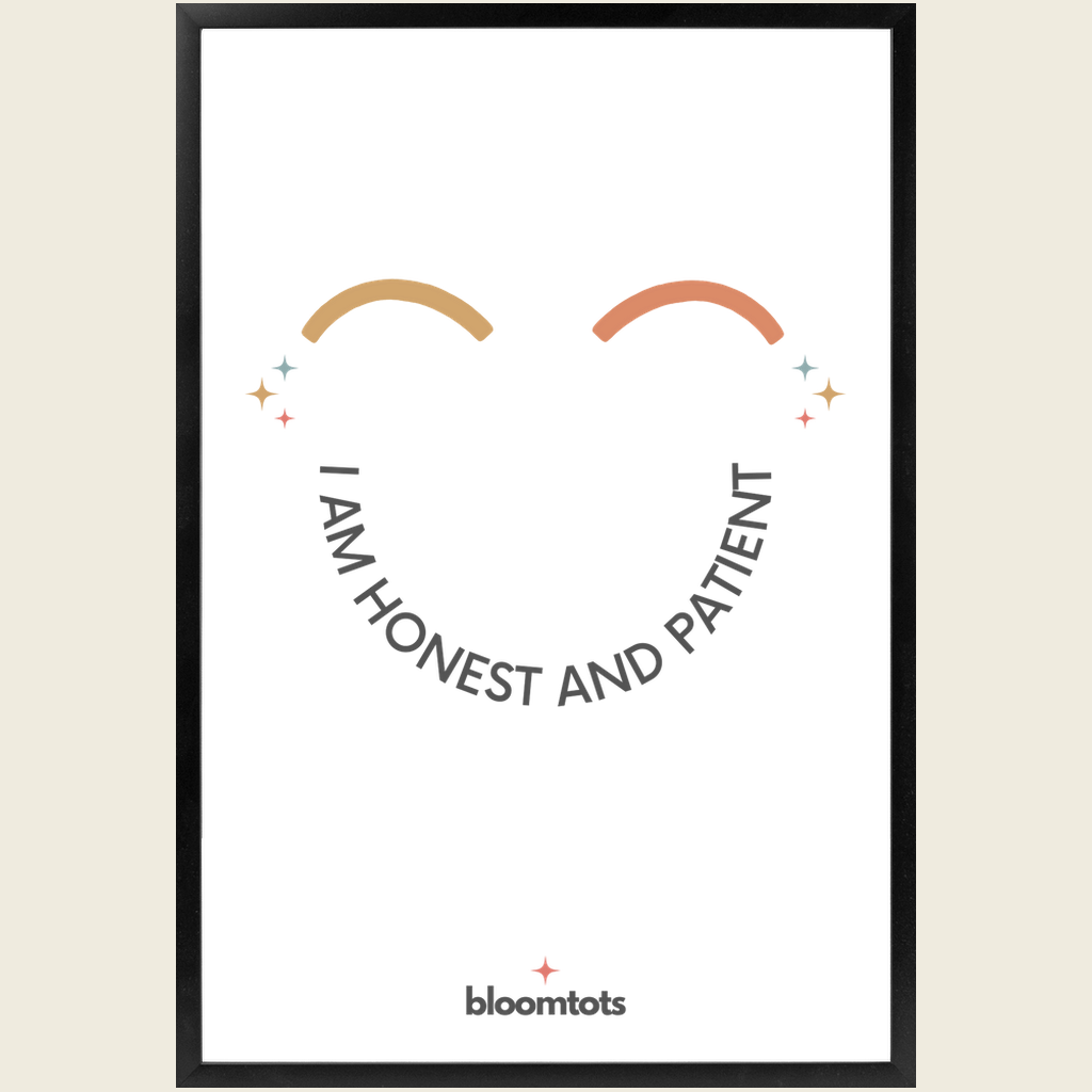 I Am Honest And Patient - Kids Framed Art