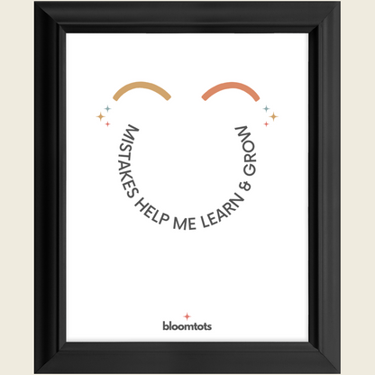 Mistakes Help Me Learn & Grow - Kids Framed Art