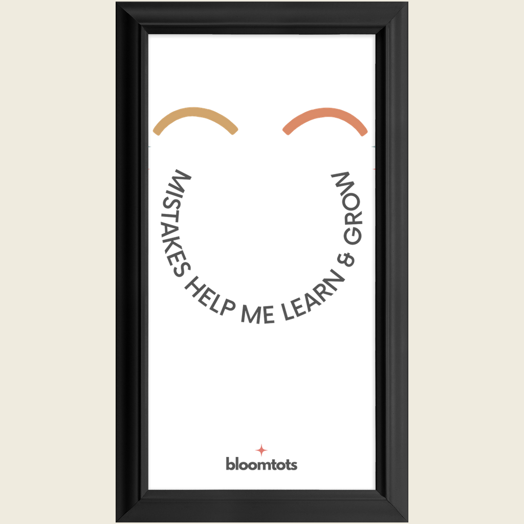 Mistakes Help Me Learn & Grow - Kids Framed Art