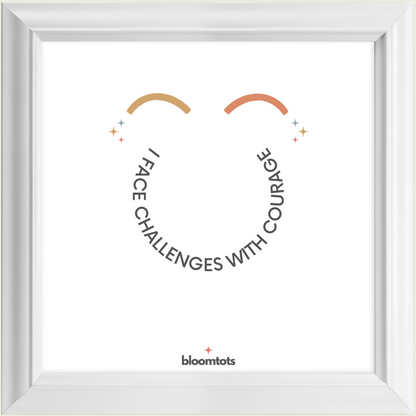 I Face Challenges With Courage - Kids Framed Art