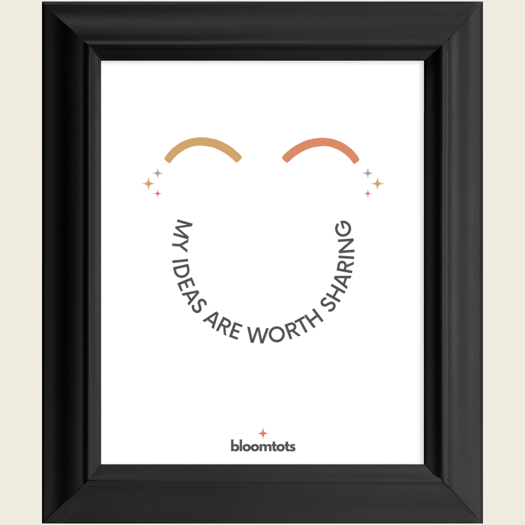 My Ideas Are Worth Sharing - Kids Framed Art