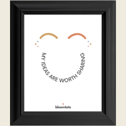 My Ideas Are Worth Sharing - Kids Framed Art