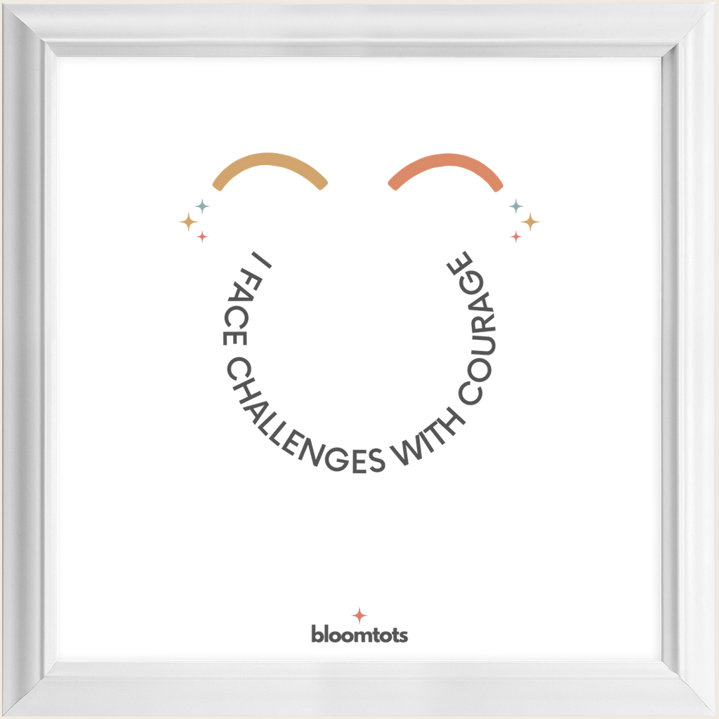 I Face Challenges With Courage - Kids Framed Art