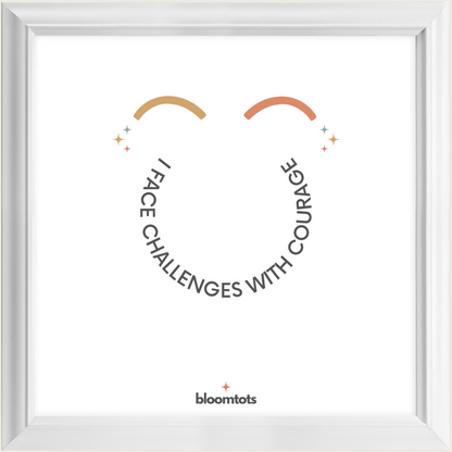 I Face Challenges With Courage - Kids Framed Art