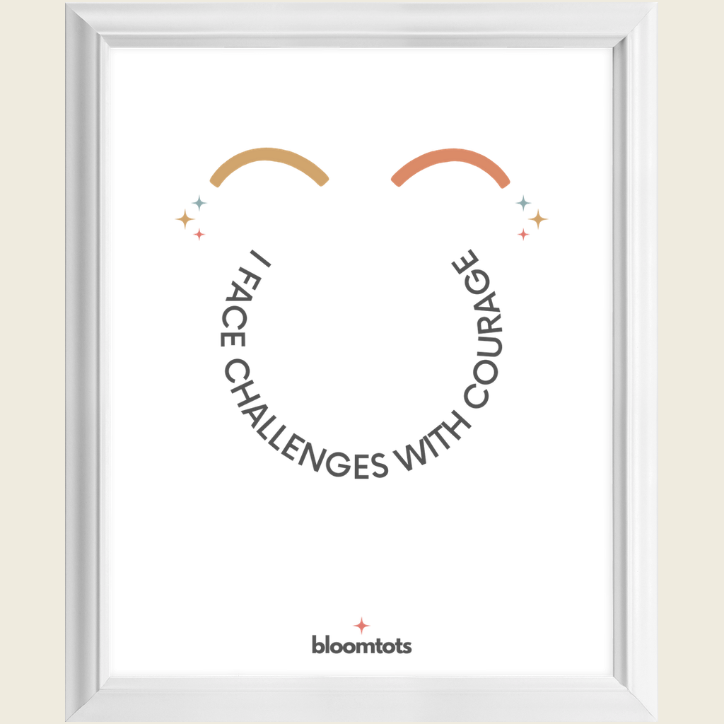 I Face Challenges With Courage - Kids Framed Art