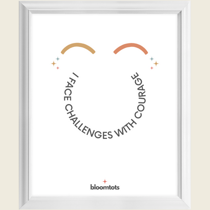 I Face Challenges With Courage - Kids Framed Art