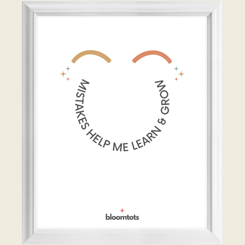 Mistakes Help Me Learn & Grow - Kids Framed Art