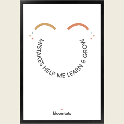 Mistakes Help Me Learn & Grow - Kids Framed Art