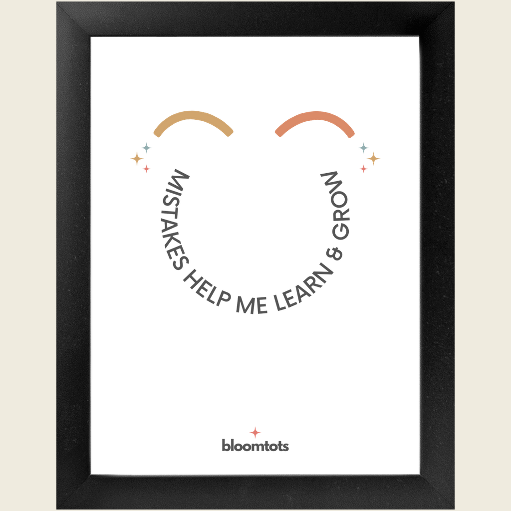 Mistakes Help Me Learn & Grow - Kids Framed Art