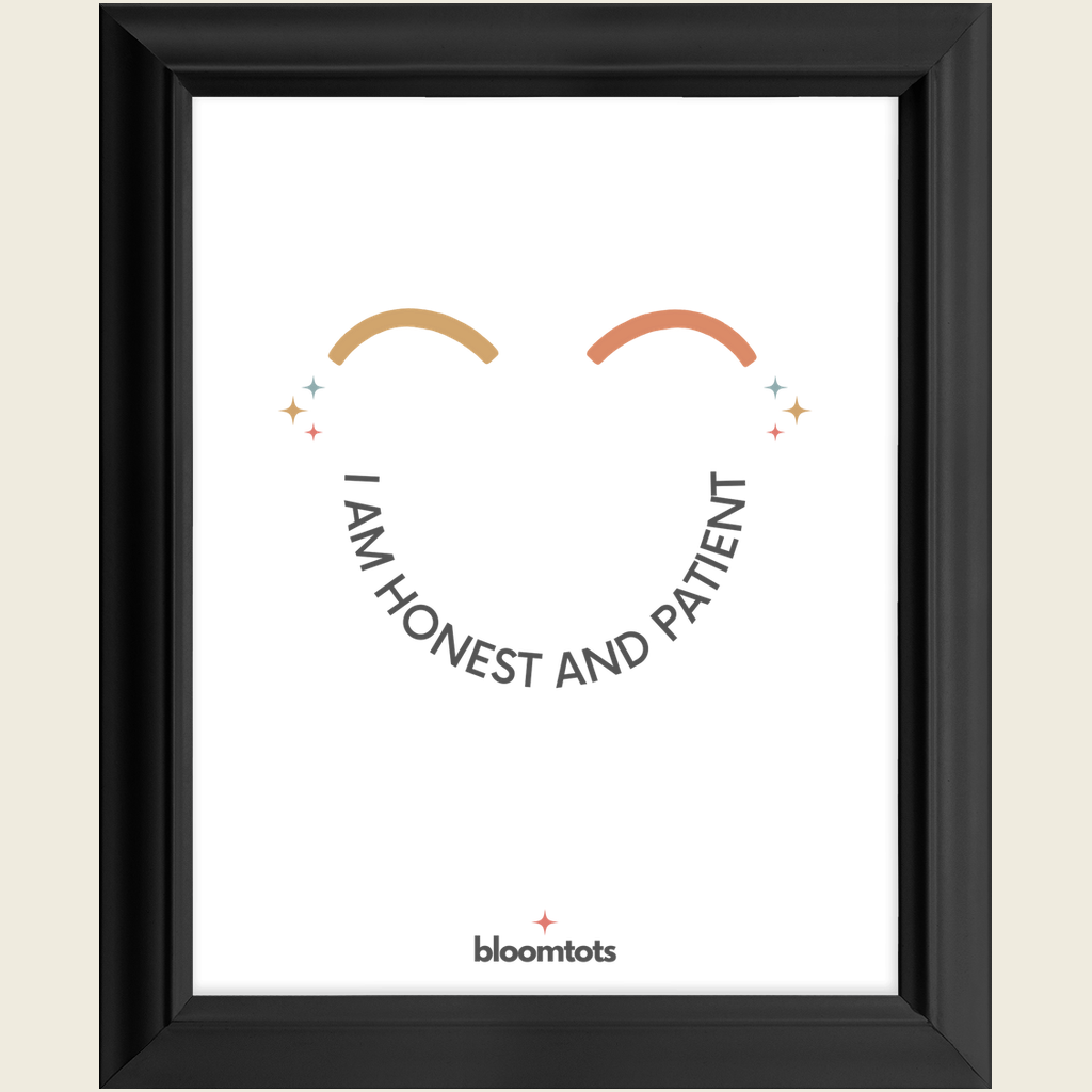 I Am Honest And Patient - Kids Framed Art