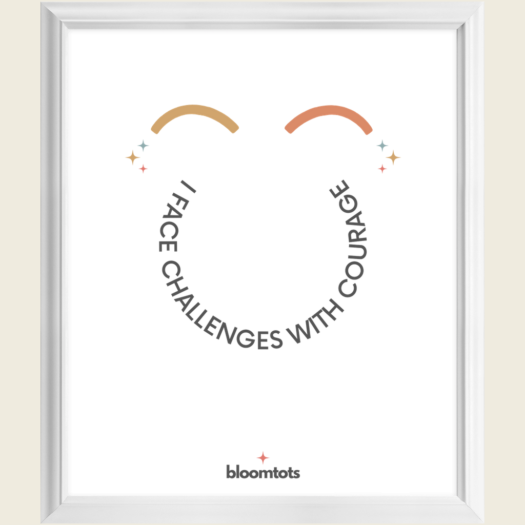 I Face Challenges With Courage - Kids Framed Art